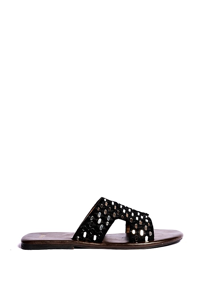 Black Velvet Slippers by ARTIMEN at Pernia's Pop Up Shop