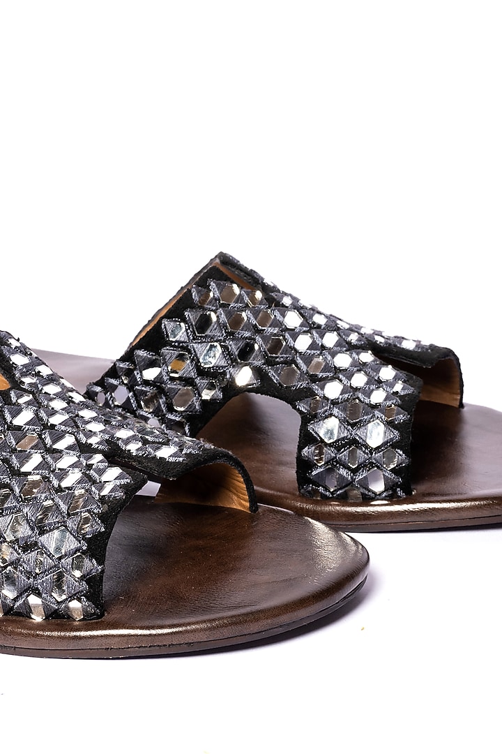 Black Velvet Slippers by ARTIMEN at Pernia's Pop Up Shop