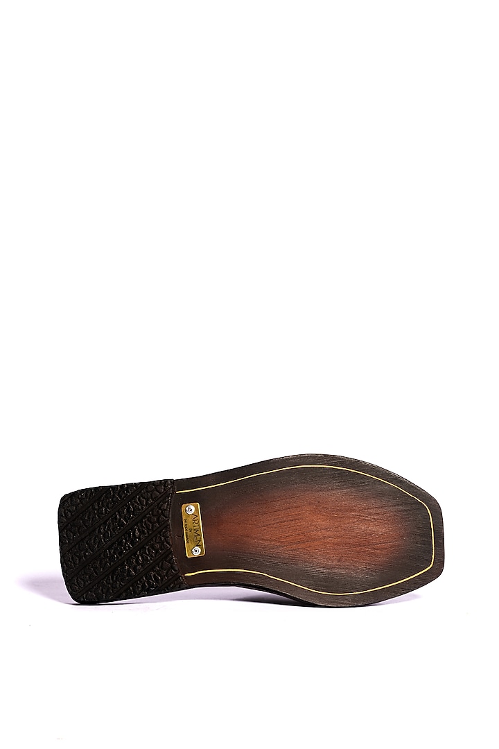 Black Leather Slippers by ARTIMEN at Pernia's Pop Up Shop