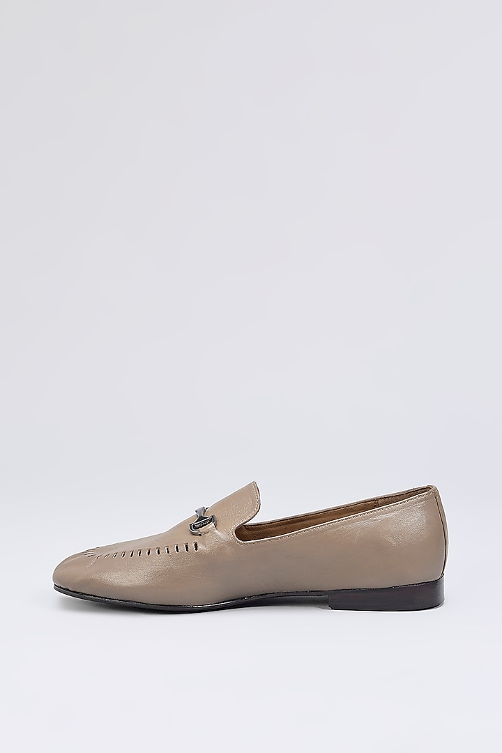 Mouse-Colored Leather Handcrafted Loafers by ARTIMEN at Pernia's Pop Up Shop