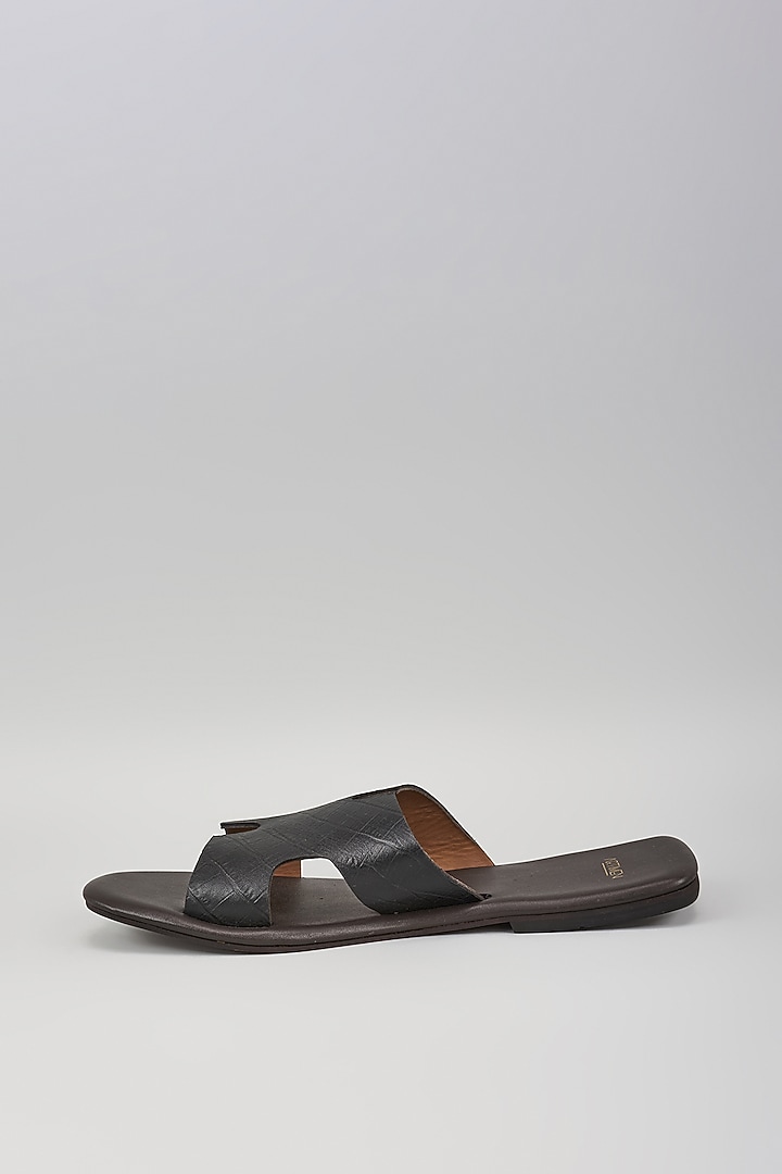 Black Patent Leather Slippers by ARTIMEN at Pernia's Pop Up Shop