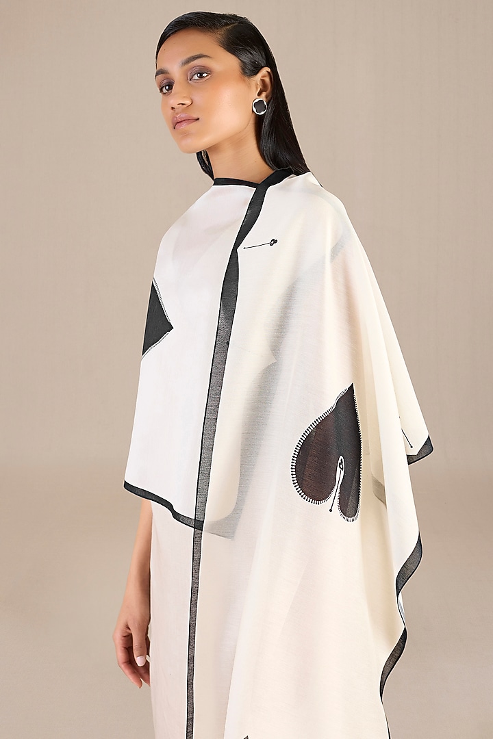 Ivory Chanderi Scarf by AMPM at Pernia's Pop Up Shop