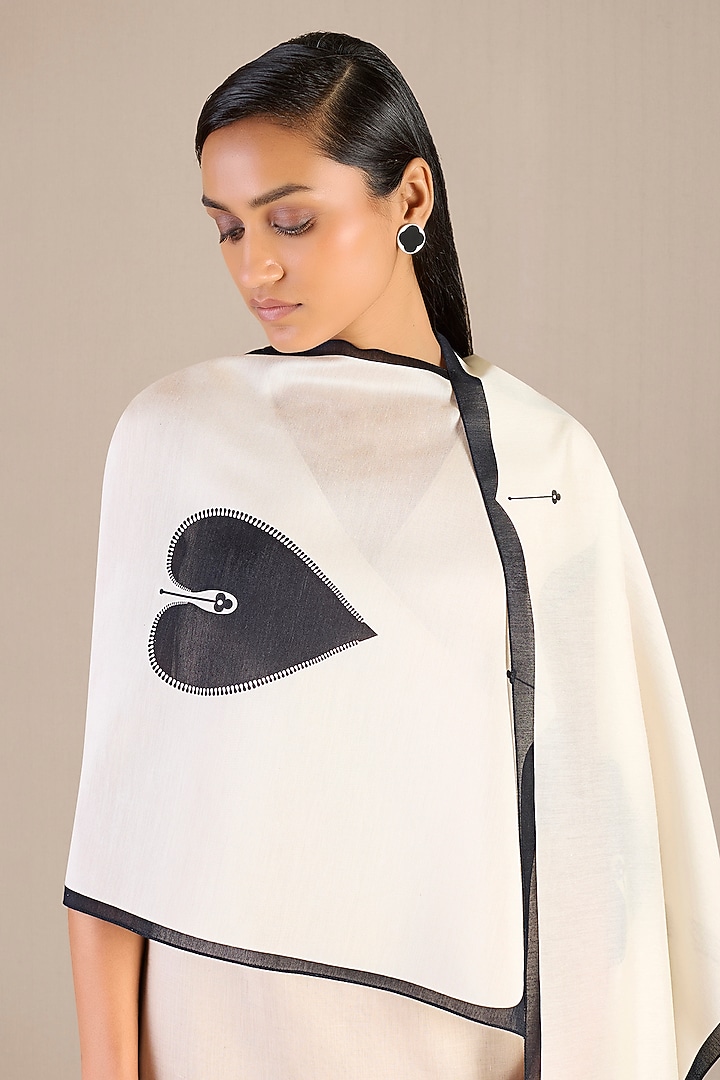 Ivory Chanderi Scarf by AMPM at Pernia's Pop Up Shop