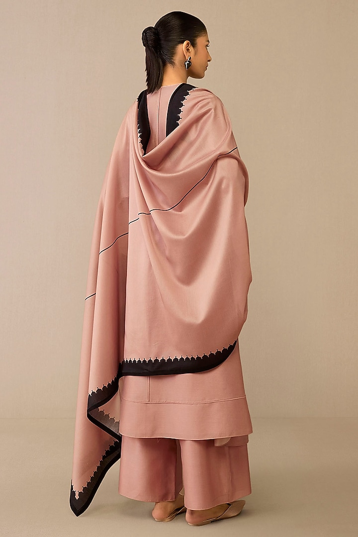 Blush Chanderi Cotton Silk Printed Kurta Set by AMPM at Pernia's Pop Up Shop