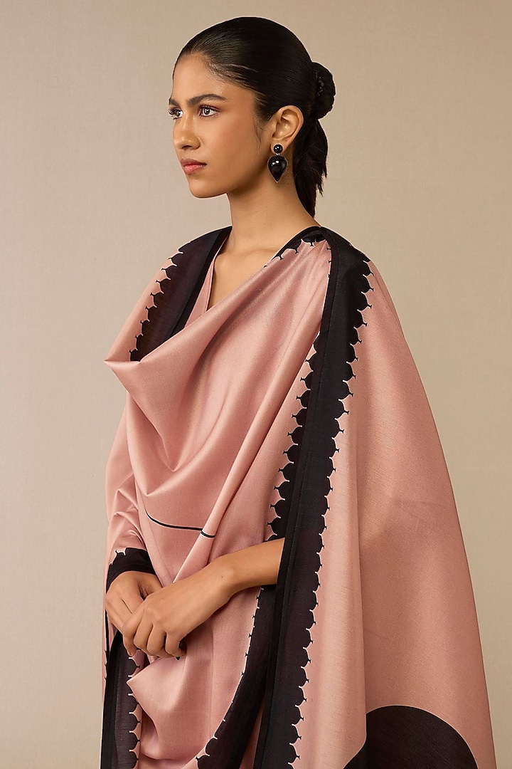 Blush Chanderi Cotton Silk Printed Kurta Set by AMPM at Pernia's Pop Up Shop