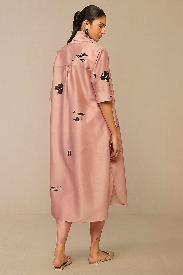 Blush Chanderi Printed Co-Ord Set by AMPM at Pernia's Pop Up Shop