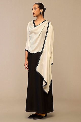 Ivory Silk Scarf by AMPM