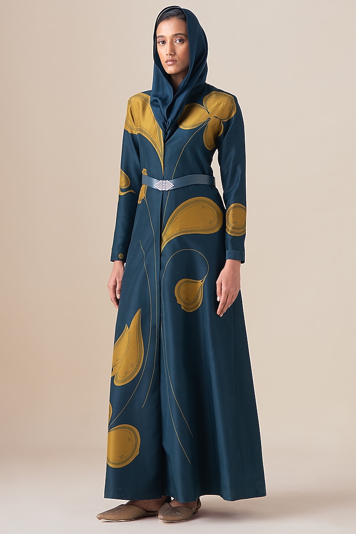 Midnight Blue Silk Sultana Scarf by AMPM at Pernia's Pop Up Shop