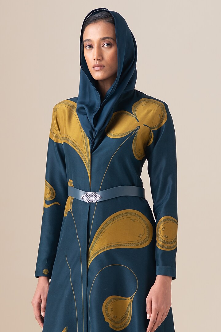Midnight Blue Silk Sultana Scarf by AMPM at Pernia's Pop Up Shop