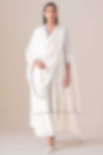 Ivory Chanderi Kurta Set by AMPM at Pernia's Pop Up Shop