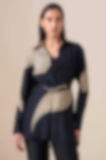 Black Habutai Silk Shirt by AMPM at Pernia's Pop Up Shop