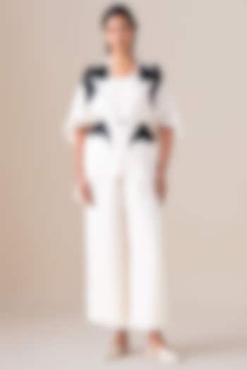 Ivory Habutai Silk Cape Set by AMPM at Pernia's Pop Up Shop