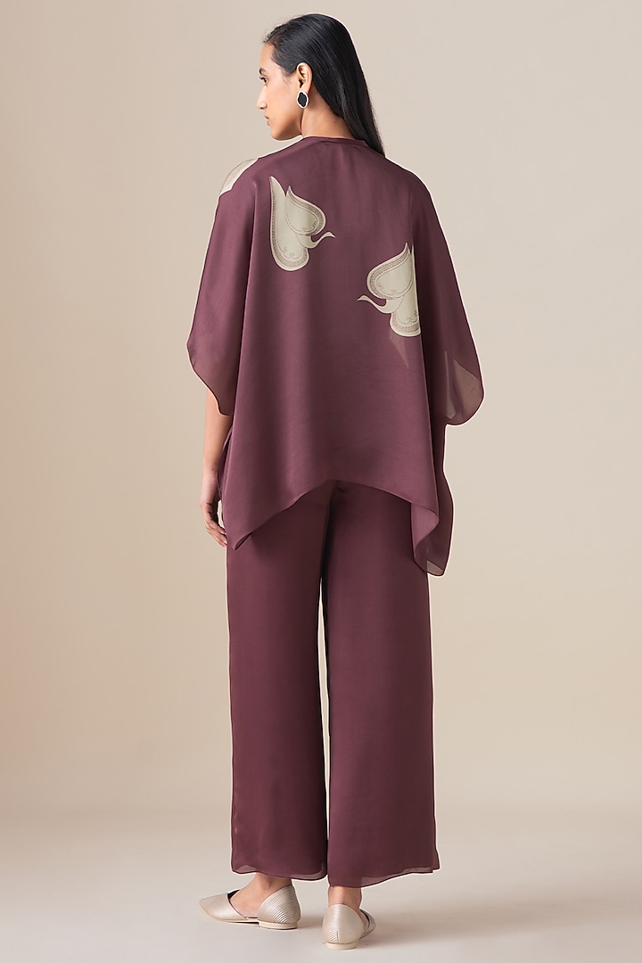 Onion Pink Habutai Silk Cape Set by AMPM at Pernia's Pop Up Shop