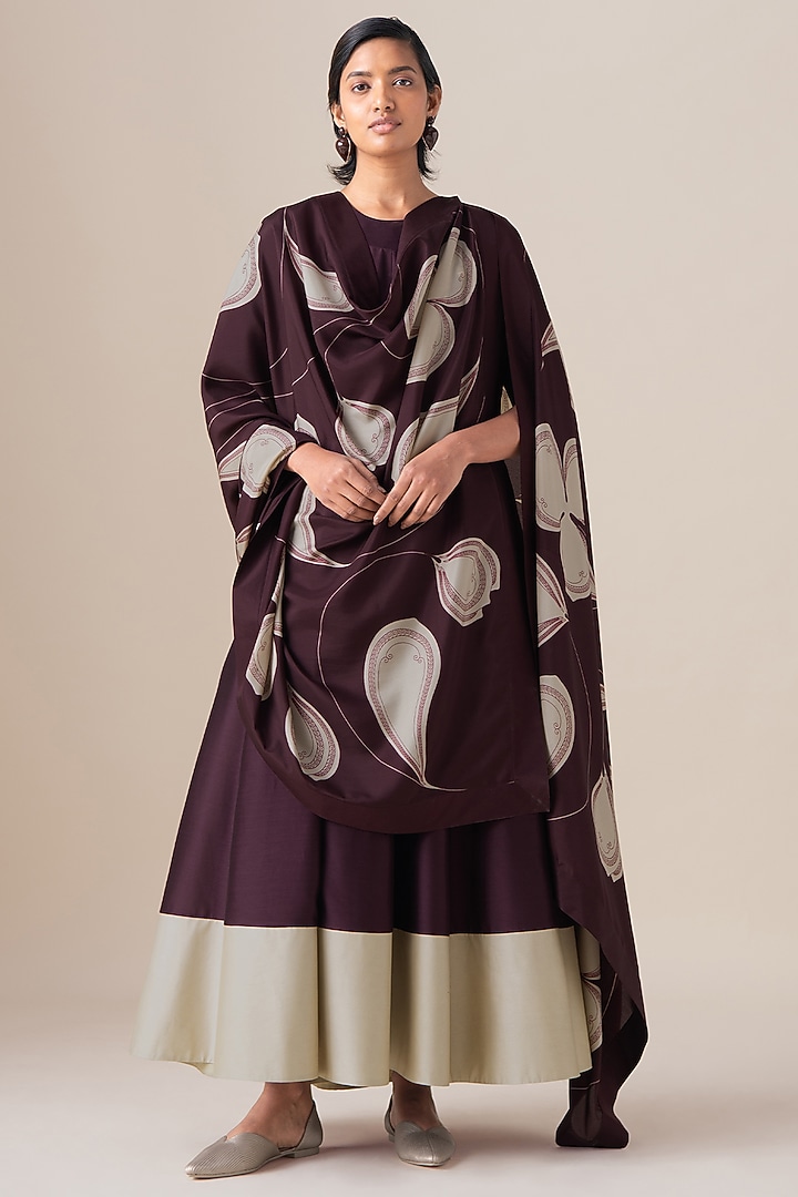 Burgundy Cotton Silk Kurta Set by AMPM at Pernia's Pop Up Shop