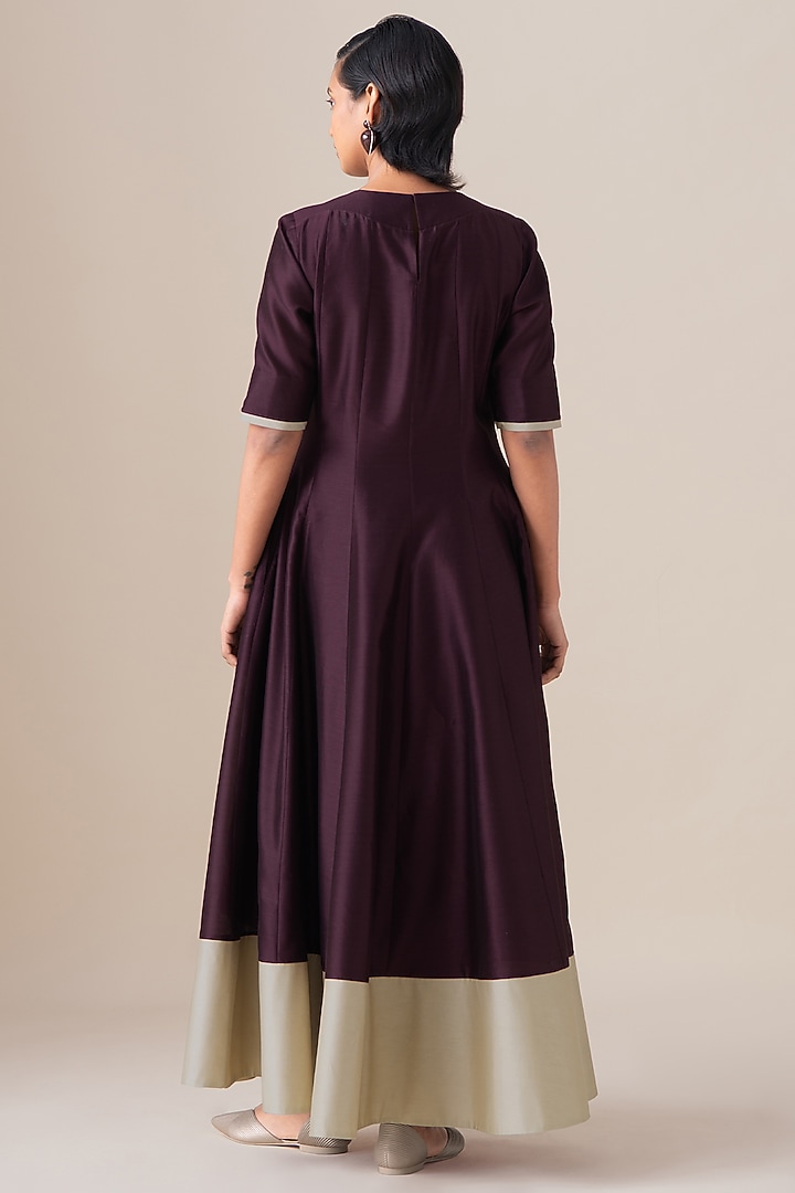 Burgundy Cotton Silk Kurta Set by AMPM at Pernia's Pop Up Shop