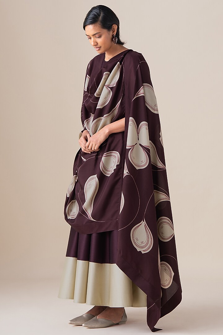 Burgundy Cotton Silk Kurta Set by AMPM at Pernia's Pop Up Shop