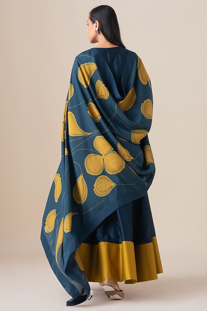Midnight Blue Cotton Silk Kurta Set by AMPM at Pernia's Pop Up Shop