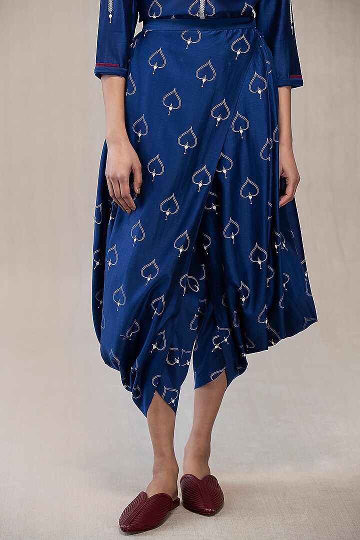 Indigo Printed Dhoti by AMPM at Pernia's Pop Up Shop