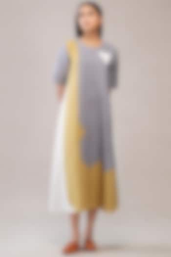 Grey Color Blocked Dress by AMPM