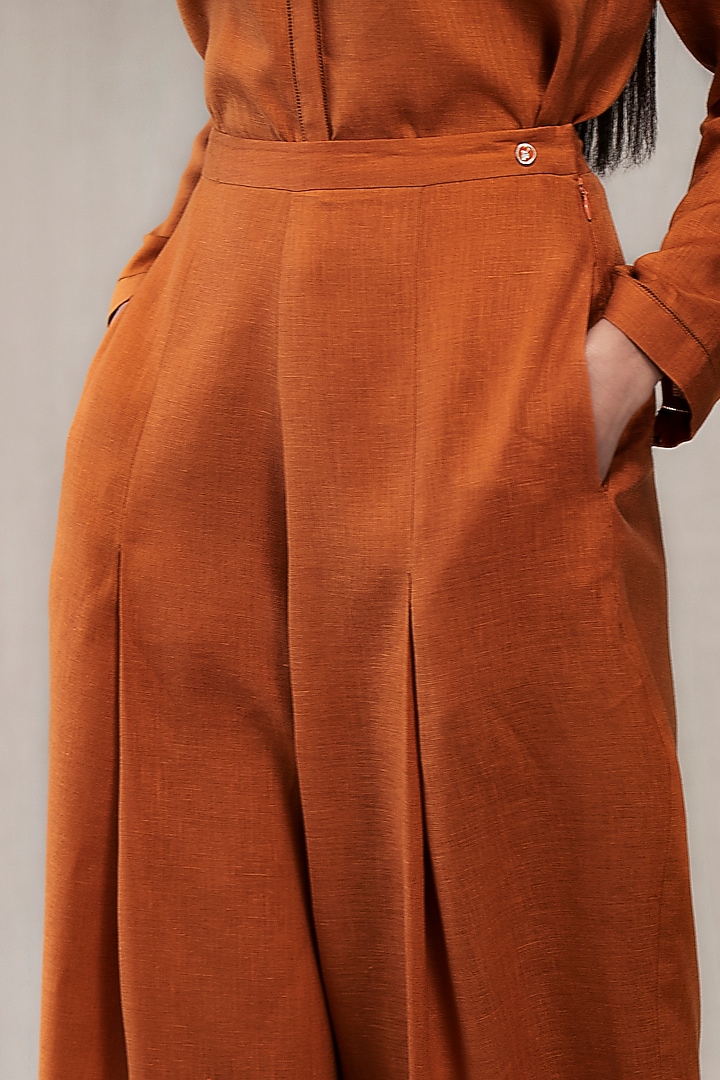 Tan Linen Jodhpuri Pants by AMPM at Pernia's Pop Up Shop