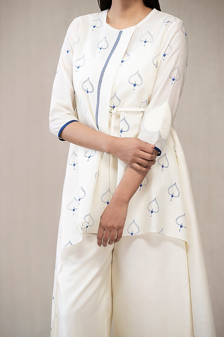 Ivory Printed Shirt With Inner by AMPM at Pernia's Pop Up Shop