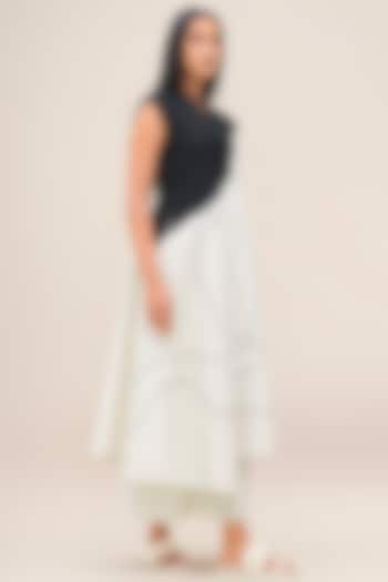 Black & Ivory Linen Jacket Set by AMPM at Pernia's Pop Up Shop