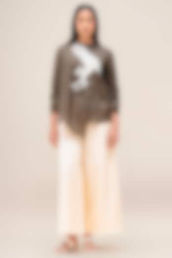 Taupe Brown Pure Linen Co-Ord Set by AMPM at Pernia's Pop Up Shop