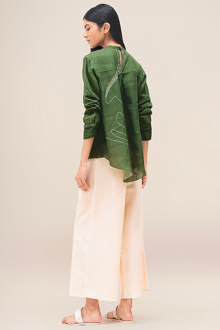 Fern Green Pure Linen Co-Ord Set by AMPM at Pernia's Pop Up Shop