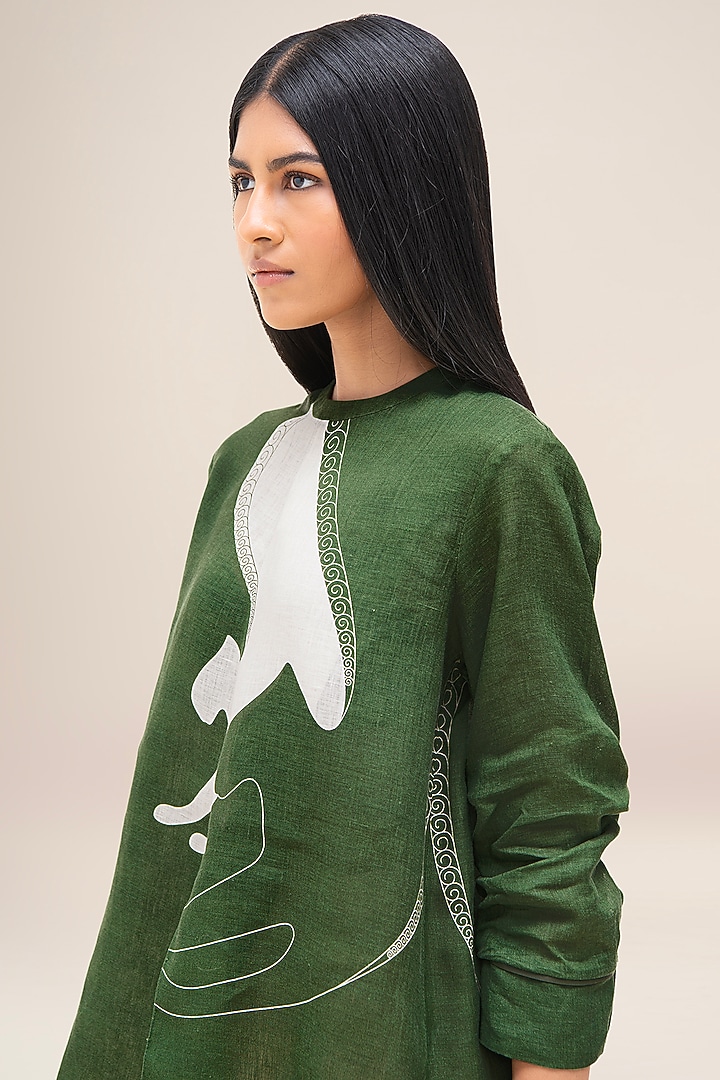 Fern Green Pure Linen Co-Ord Set by AMPM at Pernia's Pop Up Shop