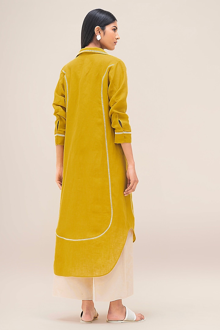 Mustard Linen Tunic Set by AMPM at Pernia's Pop Up Shop