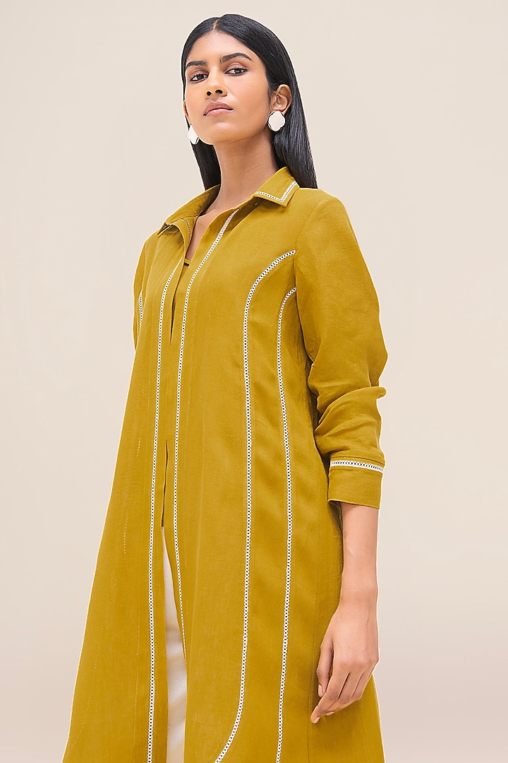 Mustard Linen Tunic Set by AMPM at Pernia's Pop Up Shop