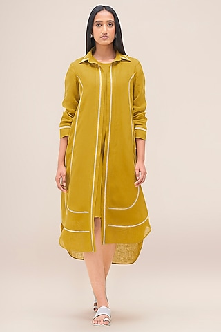 Mustard Linen Tunic by AMPM