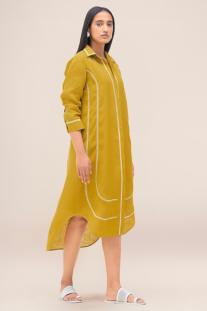 Mustard Linen Tunic by AMPM at Pernia's Pop Up Shop