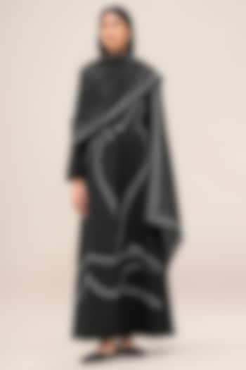 Black & Ivory Silk Scarf by AMPM at Pernia's Pop Up Shop