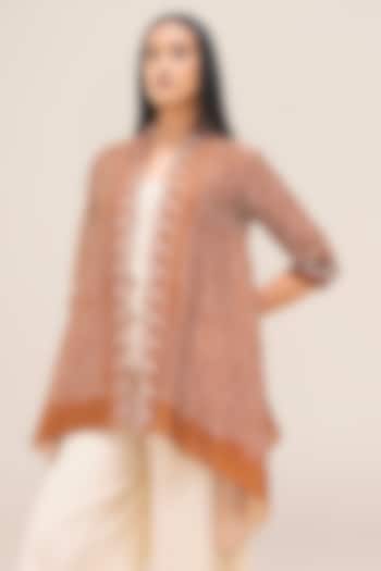 Tan Cotton & Silk Throw by AMPM at Pernia's Pop Up Shop