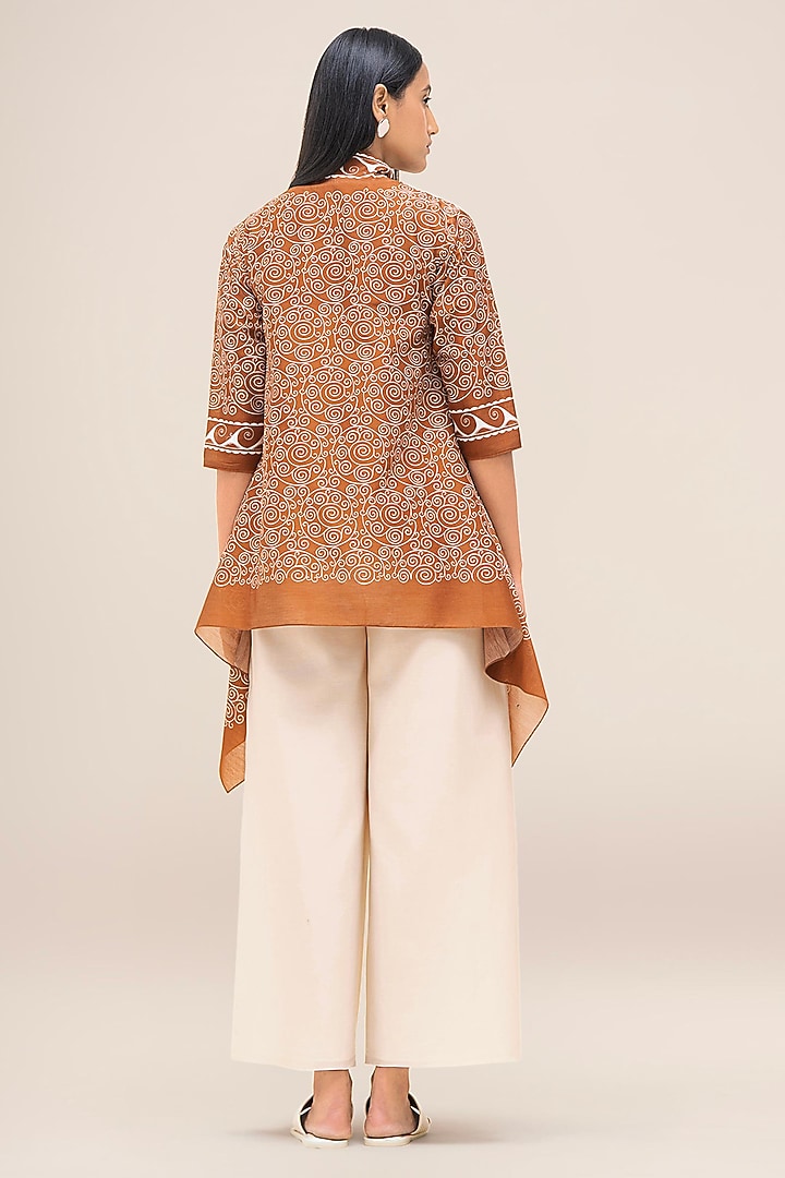 Tan Cotton & Silk Throw by AMPM at Pernia's Pop Up Shop