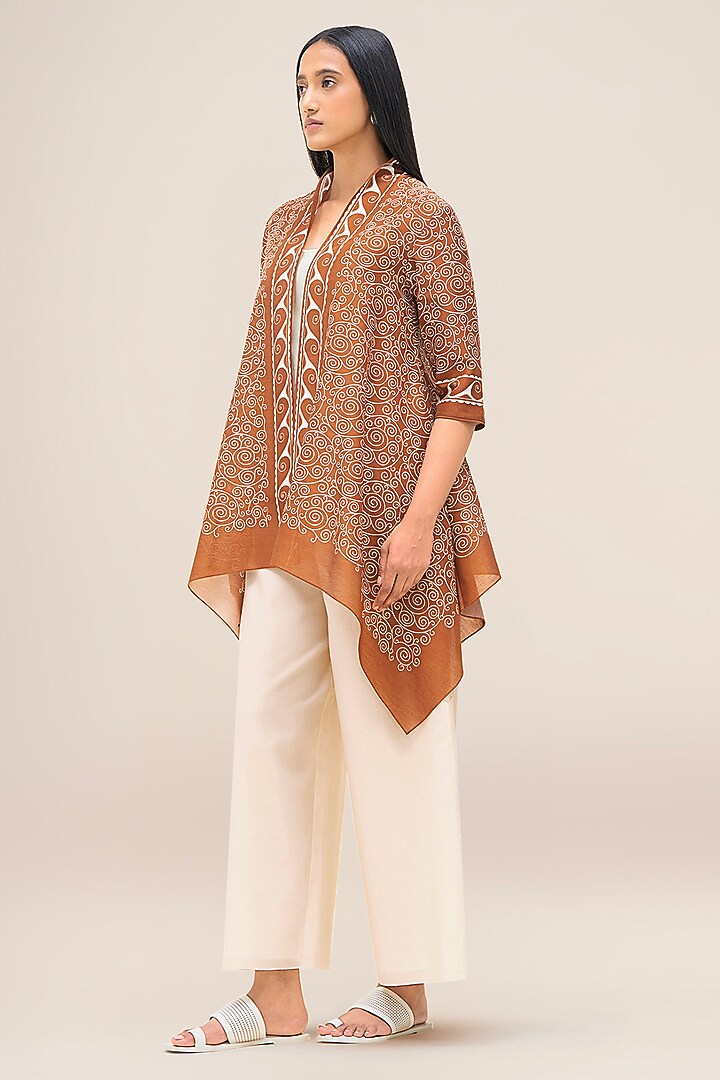 Tan Cotton & Silk Throw by AMPM at Pernia's Pop Up Shop