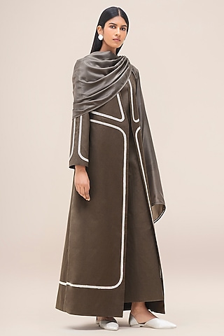 Taupe Silk Scarf by AMPM