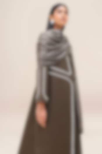 Taupe Silk Scarf by AMPM at Pernia's Pop Up Shop