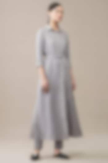 Grey Linen Long Tunic Set by AMPM