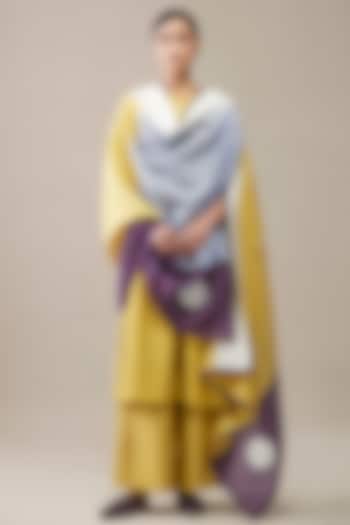 Mustard Chanderi Silk Kurta Set  by AMPM at Pernia's Pop Up Shop