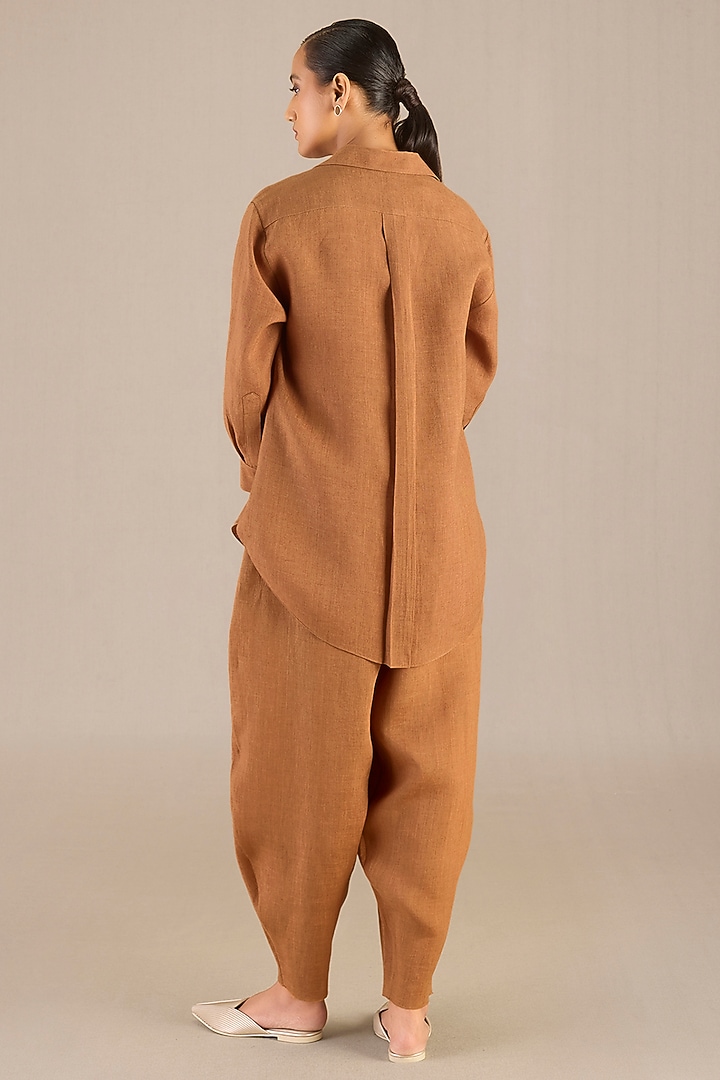 Clay Brown Linen Co-Ord Set by AMPM at Pernia's Pop Up Shop