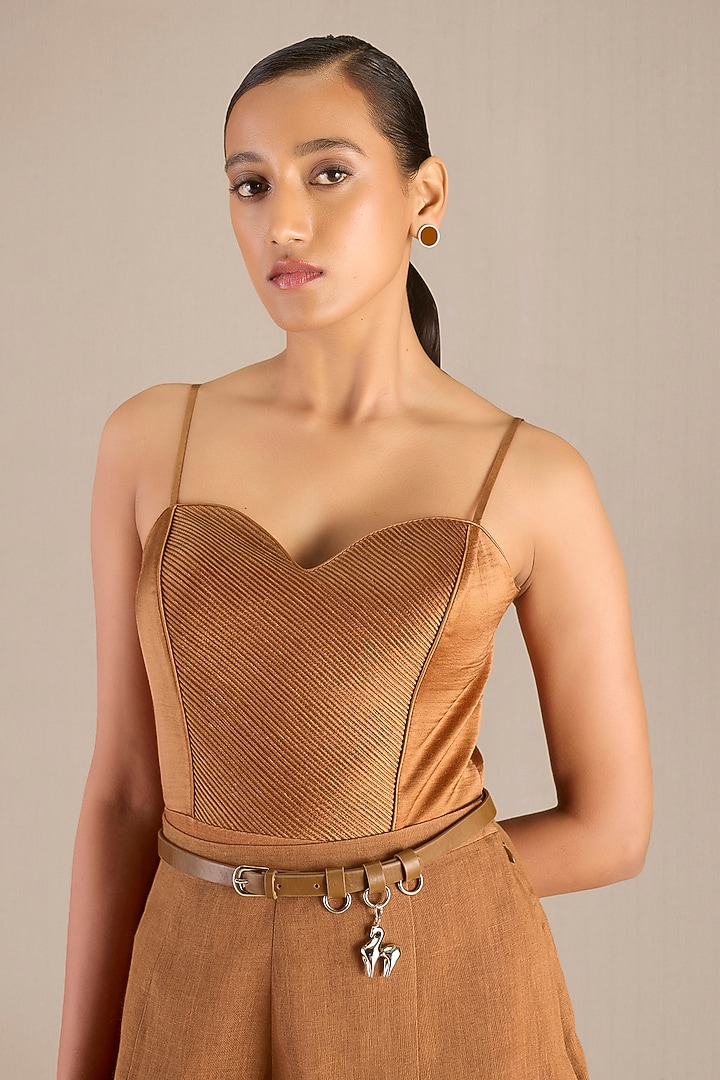 Clay Brown Linen Co-Ord Set by AMPM at Pernia's Pop Up Shop