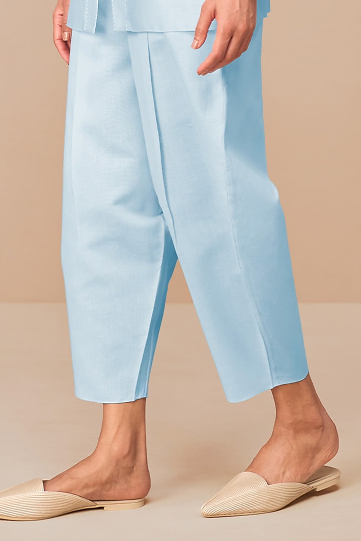 Ice Blue Chanderi Co-Ord Set by AMPM at Pernia's Pop Up Shop