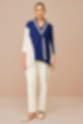 Ivory & Indigo Linen Co-Ord Set by AMPM at Pernia's Pop Up Shop