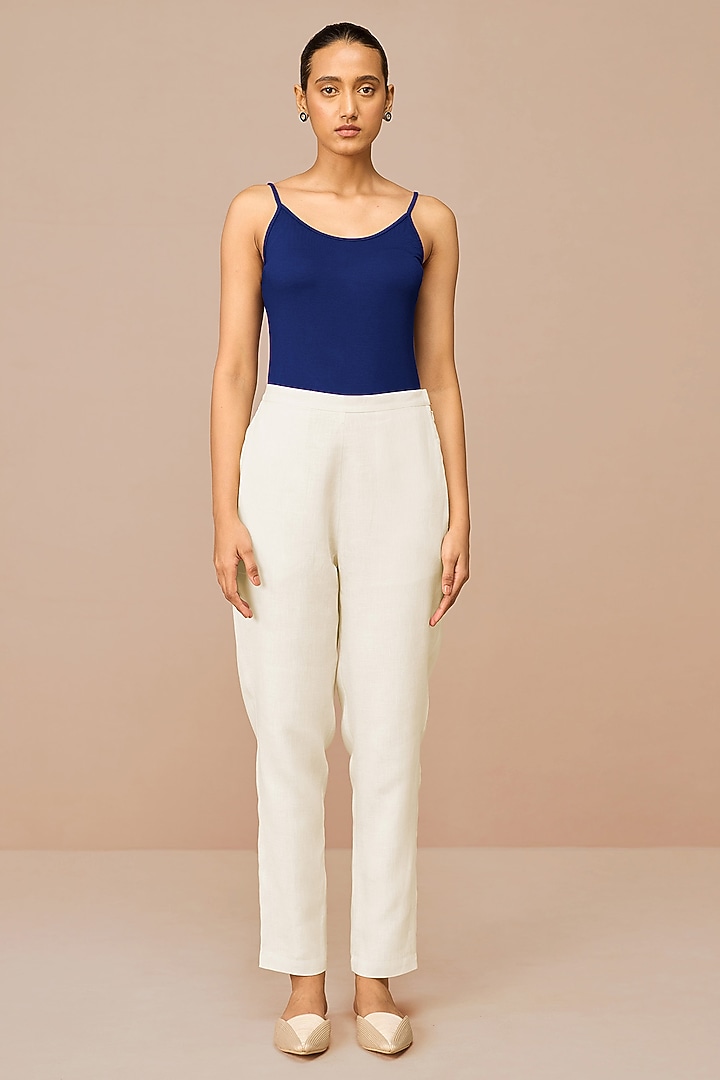 Ivory & Indigo Linen Co-Ord Set by AMPM at Pernia's Pop Up Shop