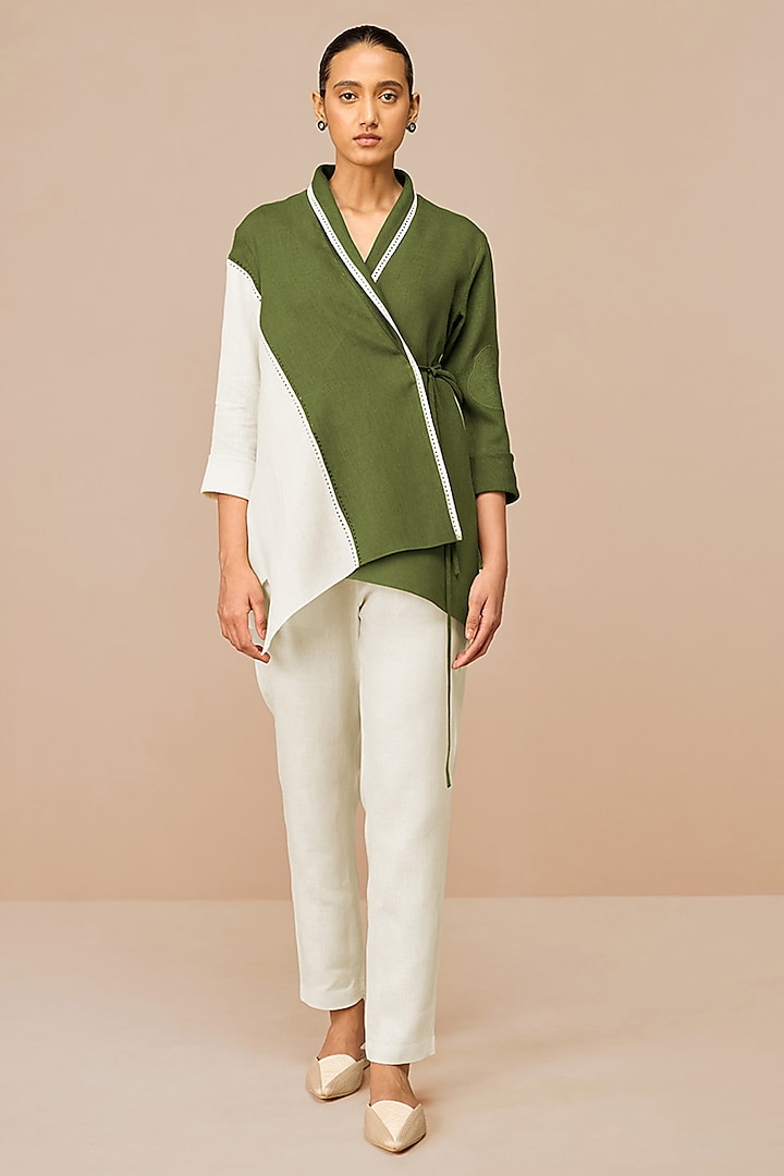 Ivory & Olive Linen Co-Ord Set by AMPM at Pernia's Pop Up Shop