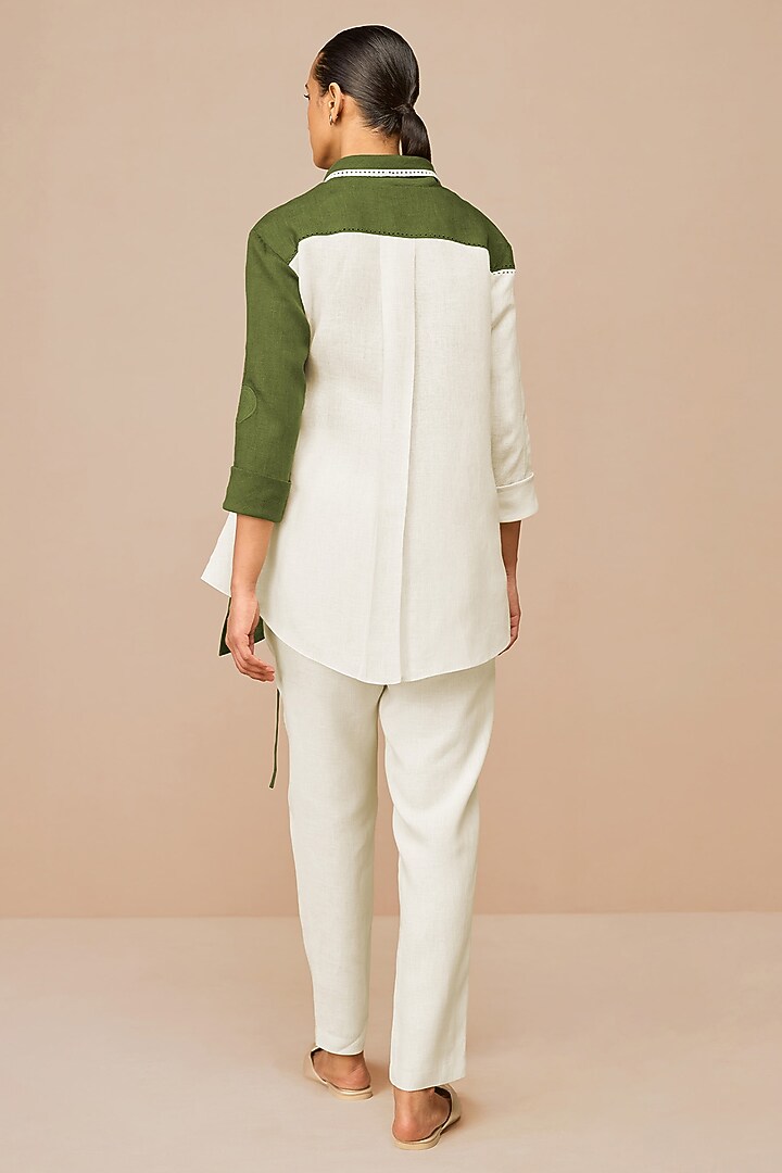 Ivory & Olive Linen Co-Ord Set by AMPM at Pernia's Pop Up Shop