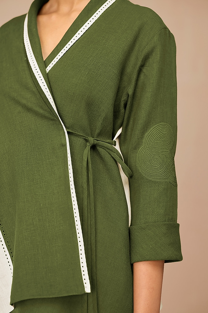 Ivory & Olive Linen Co-Ord Set by AMPM at Pernia's Pop Up Shop