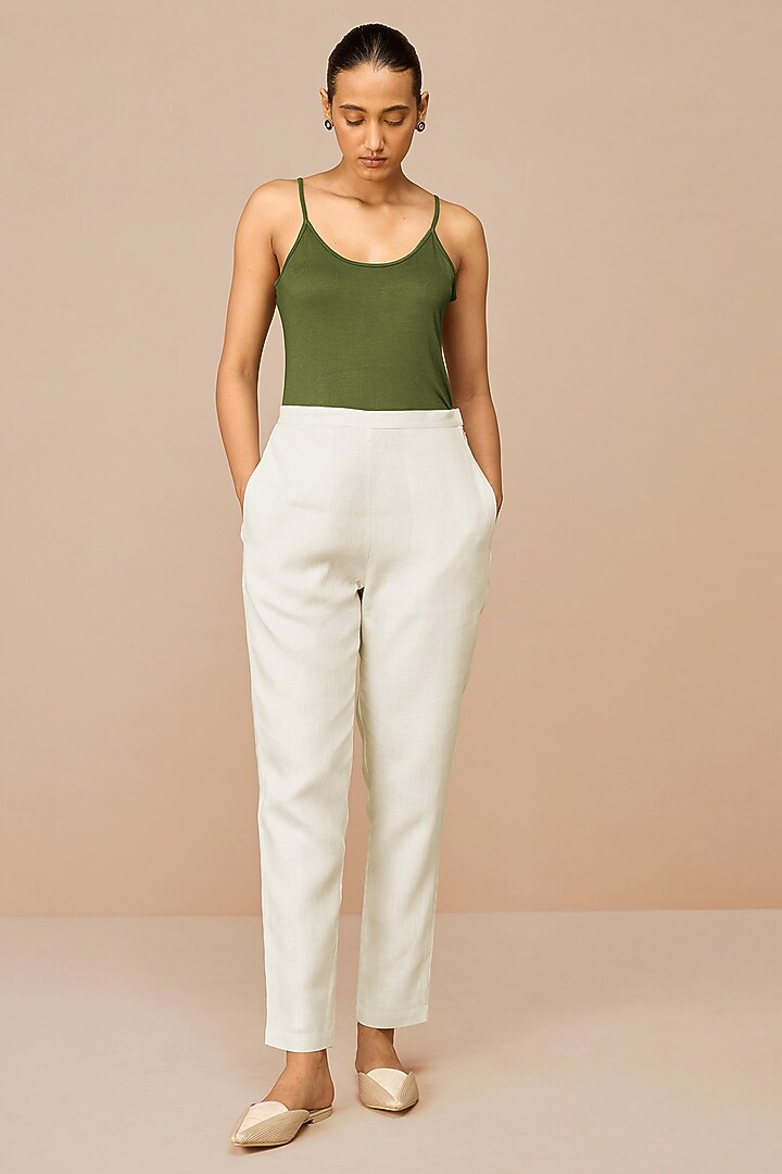 Ivory & Olive Linen Co-Ord Set by AMPM at Pernia's Pop Up Shop